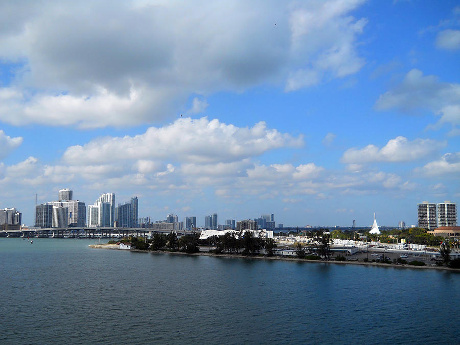 Approaching Miami Photograph by Judy Hall-Folde