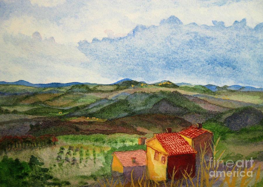 Holiday Painting - Approaching Montepulciano by Martha Kuper Brinson