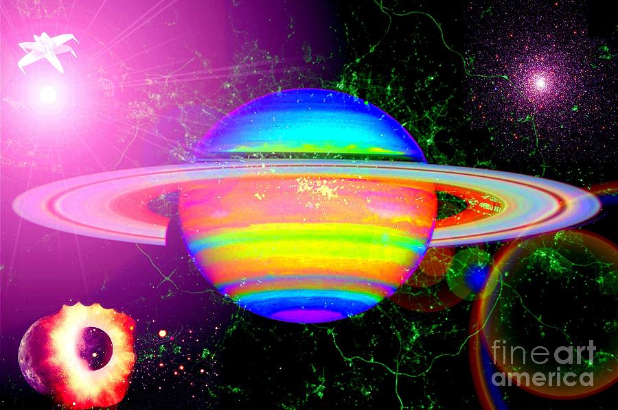 Approaching Saturn from the East Digital Art by Saundra Myles