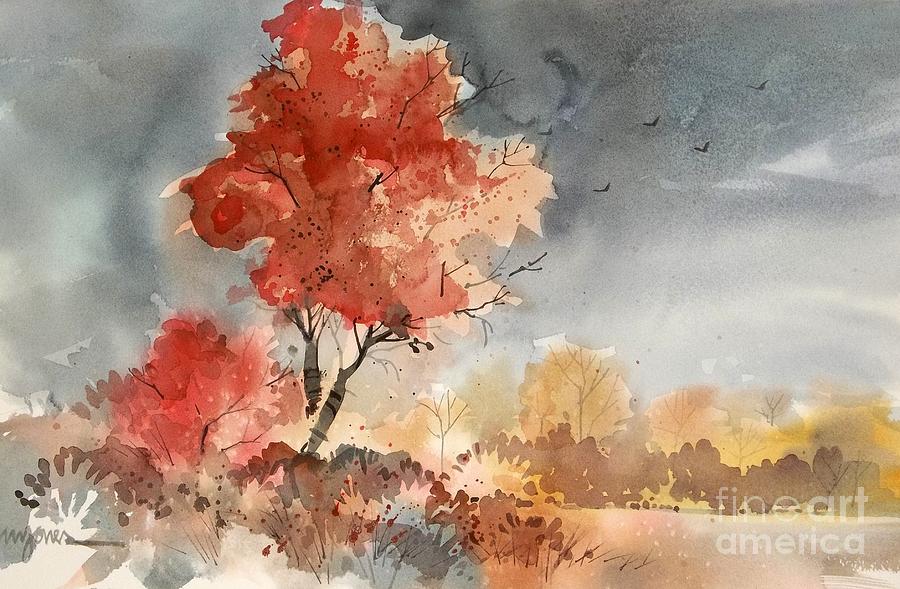 Fall Painting - Approaching Storm by Micheal Jones
