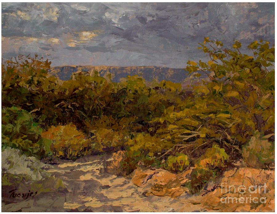 Approaching Storm OX Ranch   Painting by James H Toenjes