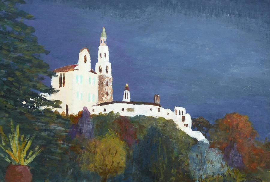 The Sun before the storm at Portmeirion North Wales Painting by Nigel Radcliffe