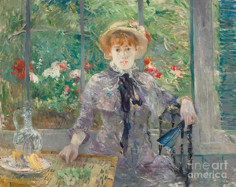 Berthe Morisot Painting - Apres le Dejeuner by Berthe Morisot