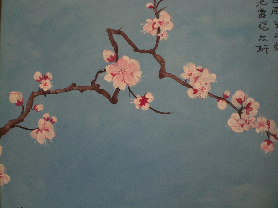 apricot flower painting