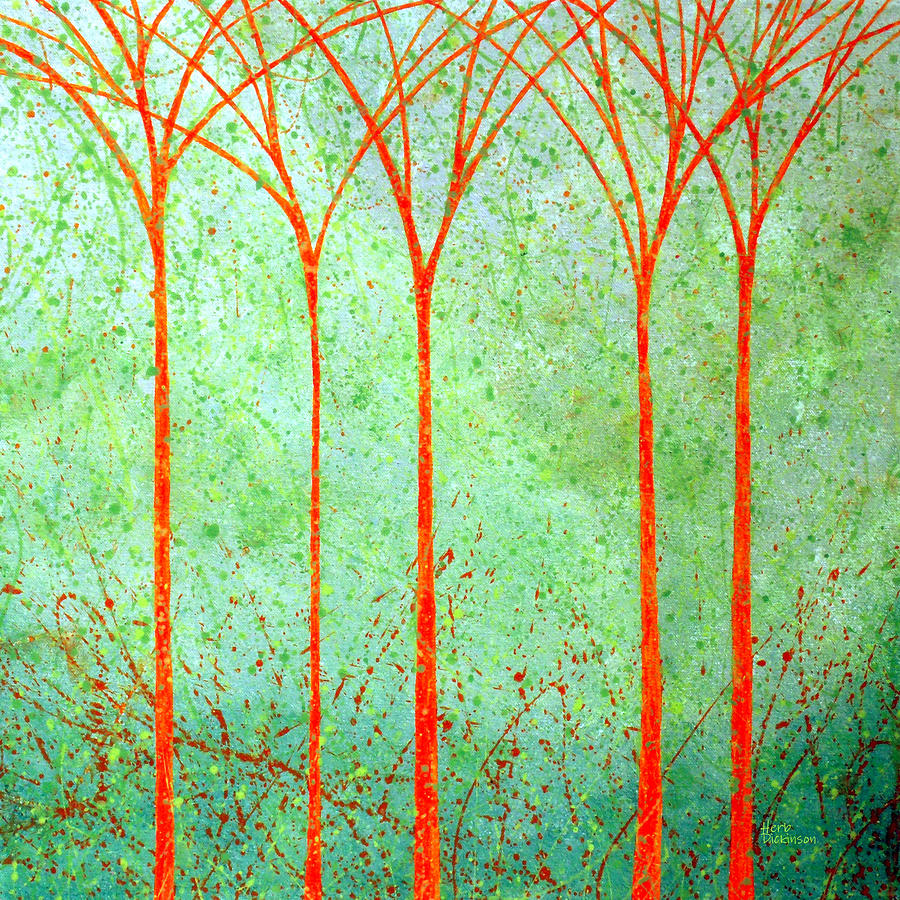 Apricot Forest Painting by Herb Dickinson