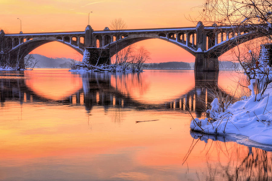 Sunset Photograph - Apricot Susquehanna  by JC Findley