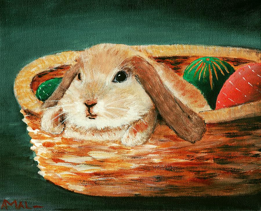Egg Painting - April Bunny by Anastasiya Malakhova