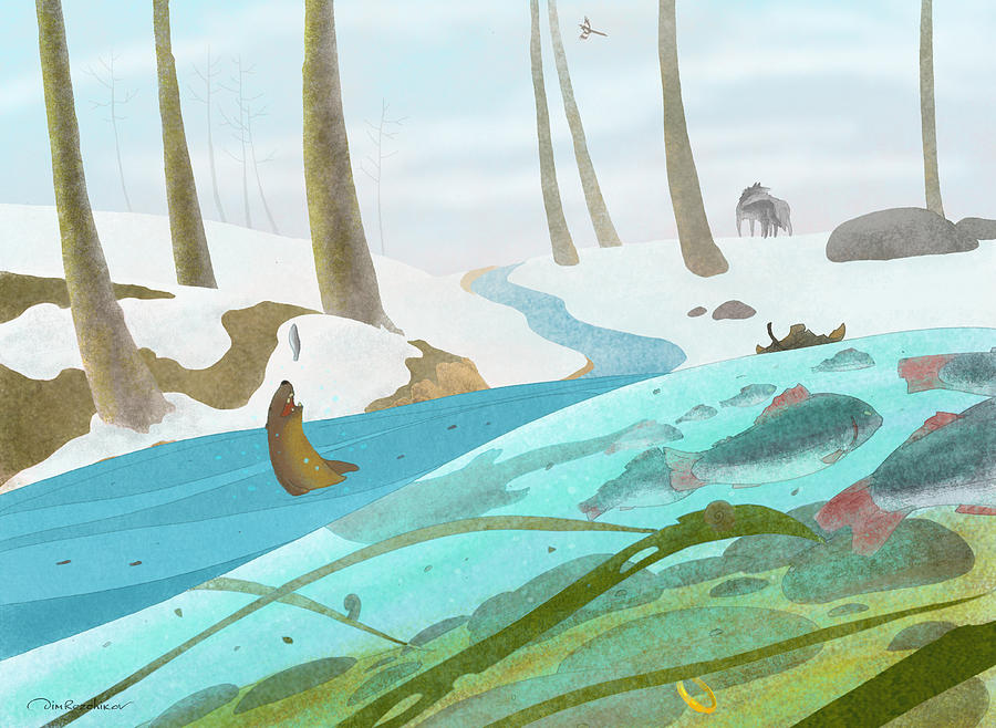 Spring Digital Art - April forest by Dmitry Rezchikov Spring Digital Art - April forest by Dmitry Rezchikov
