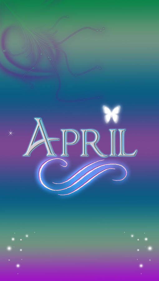 April Name Art Digital Art By Becca Buecher