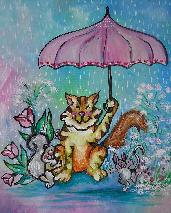 April Showers Painting by Leslie Manley