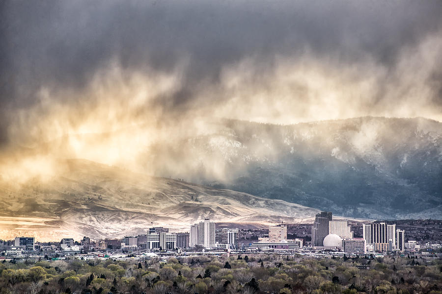 April Showers over Reno Photograph by Janis Knight