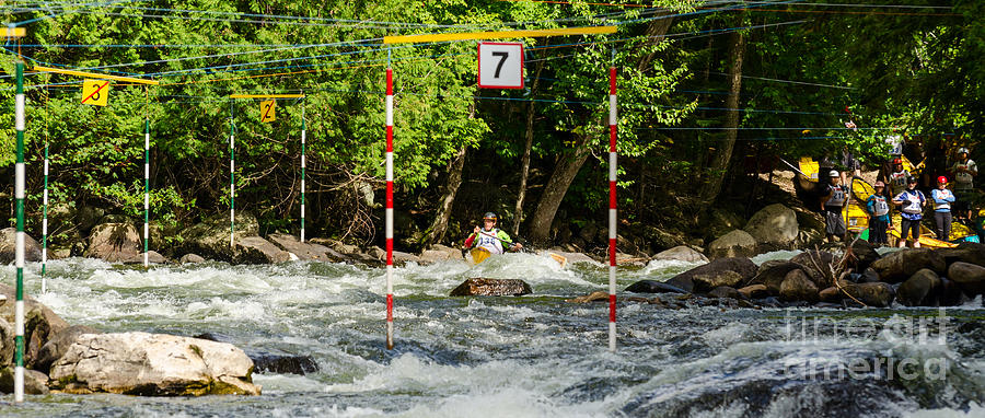 Summer Photograph - Aproaching the slalom gate by Les Palenik