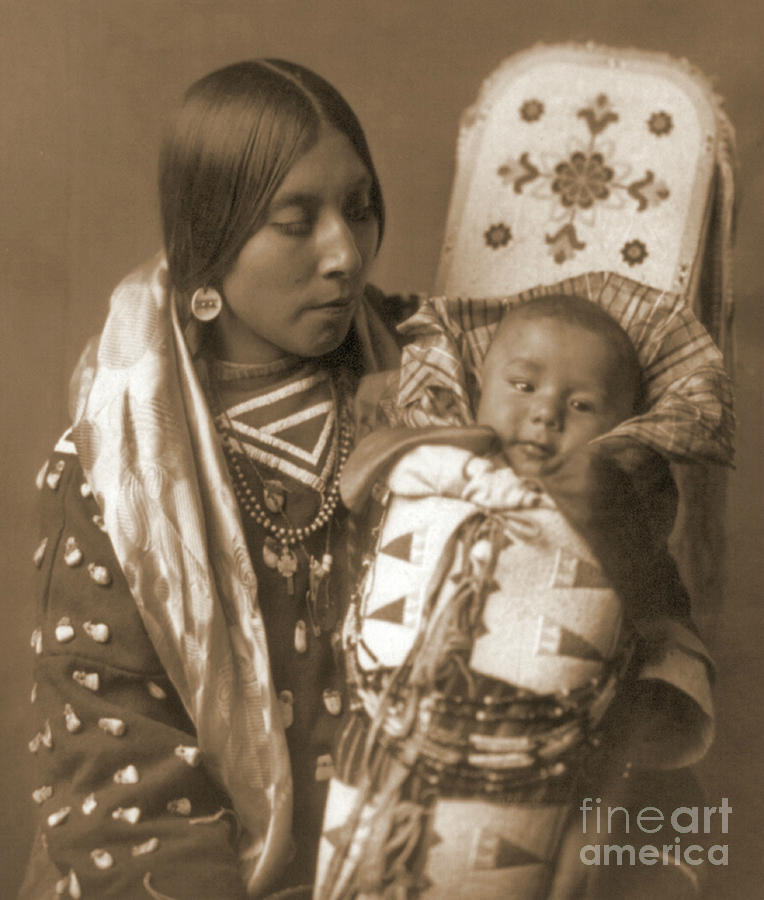 Apsaroke Mother and Child Photograph by Padre Art