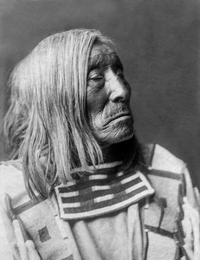 Vintage Photograph - Apsaroke native Indian circa 1908 by Aged Pixel