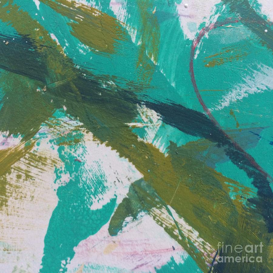 Aqua and green Painting by Robin Pedrero
