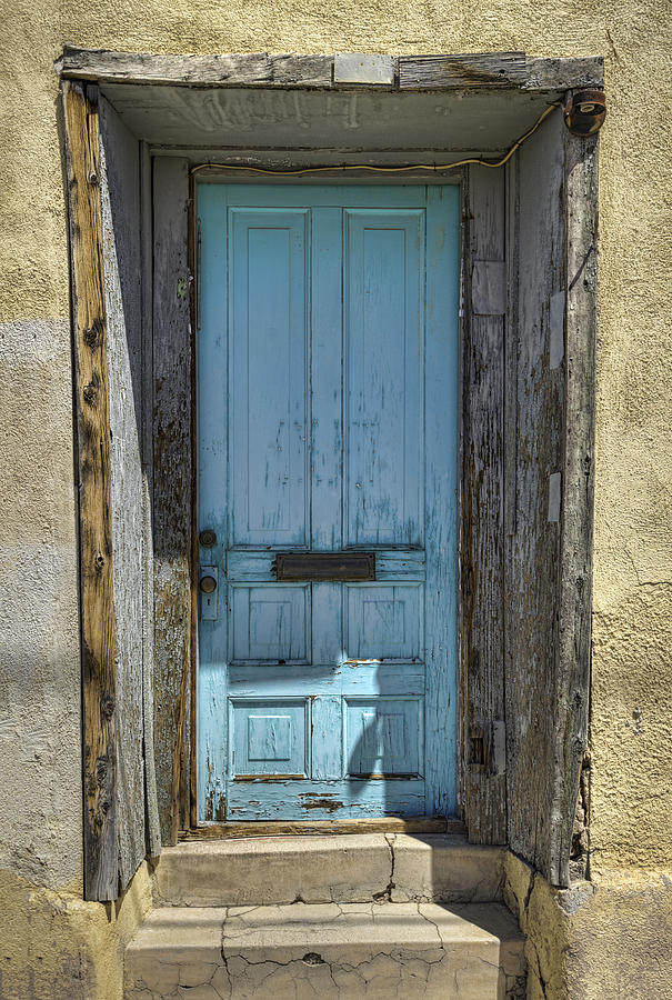 Aqua Door Photograph by Mark Harrington