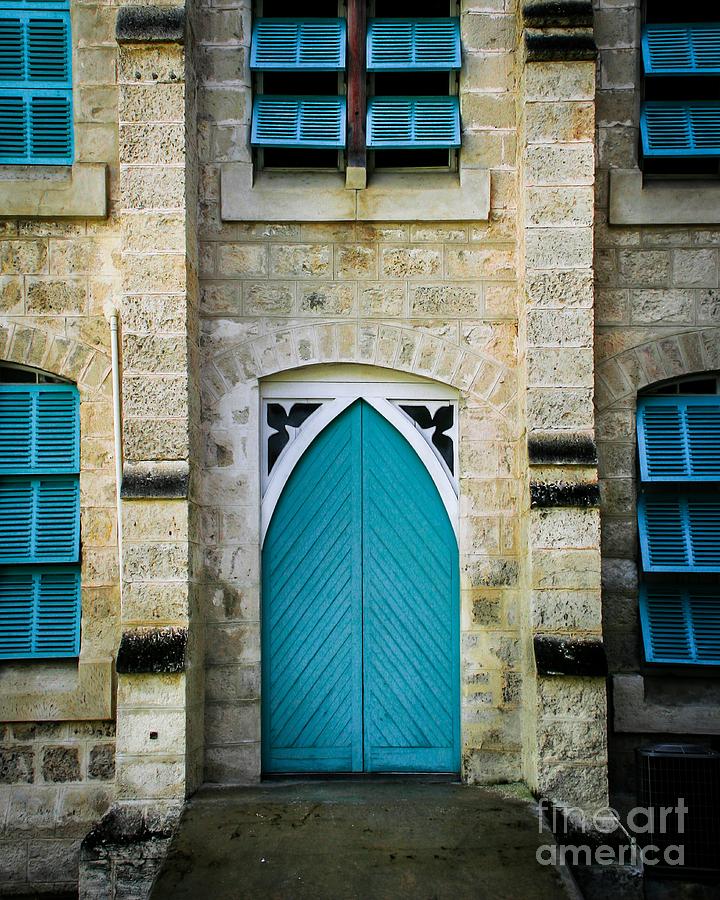 Aqua Door Photograph by Perry Webster