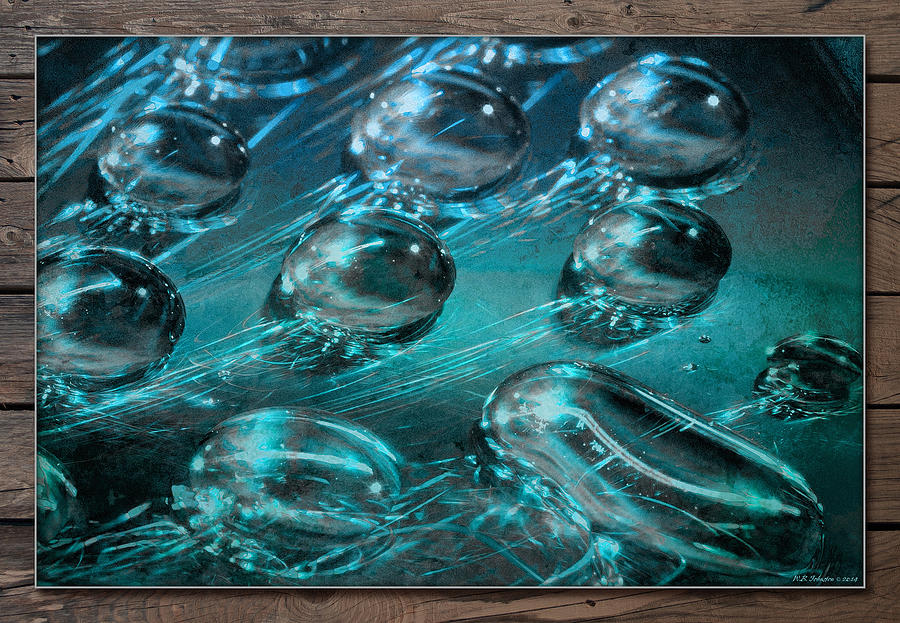 Aqua Drops Photograph by WB Johnston