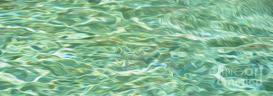 Abstract Photograph - Aqua Green Water Art 2 by Kaye Menner