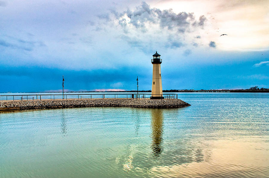Lighthouse Photograph - Aqua Light by Claudia Holt