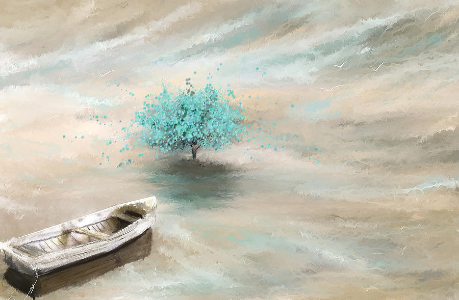 Aqua Tree Of Life Painting by Lourry Legarde