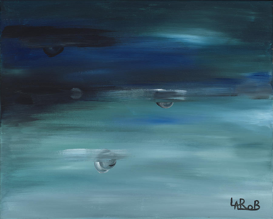 Worlds Painting - Aqua World II by Shirbie LaRob Whitman Worlds Painting - Aqua World II by Shirbie LaRob Whitman