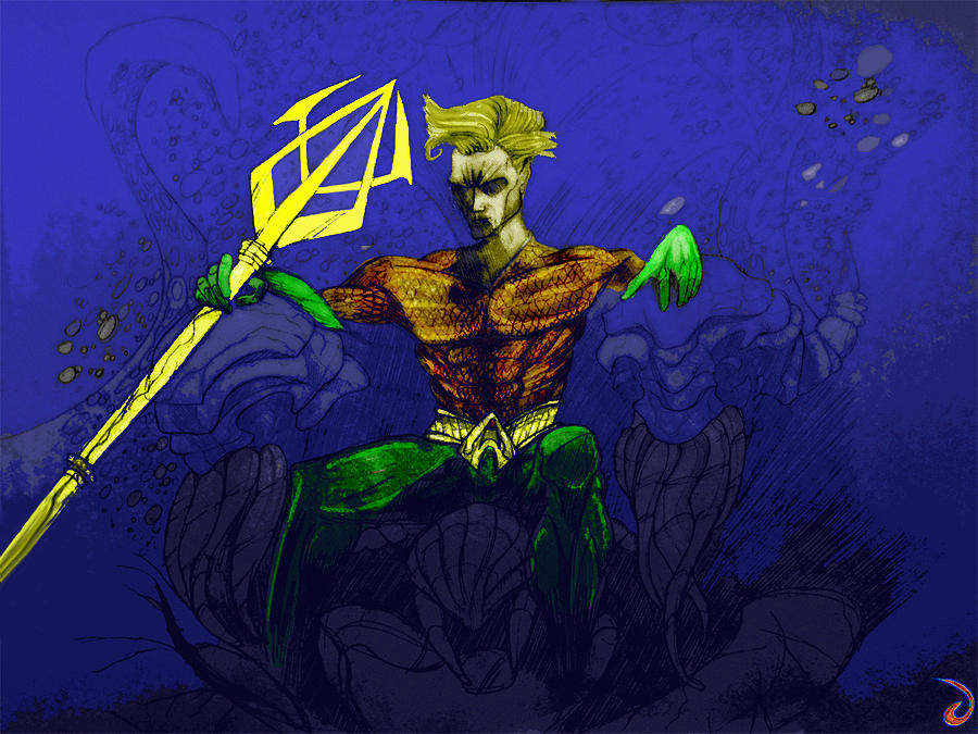 Aquaman Painting - Aquaman by Jazzboy