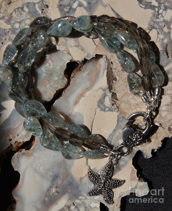 Aquamarine And Smoky Quartz Starfish Bracelet Jewelry