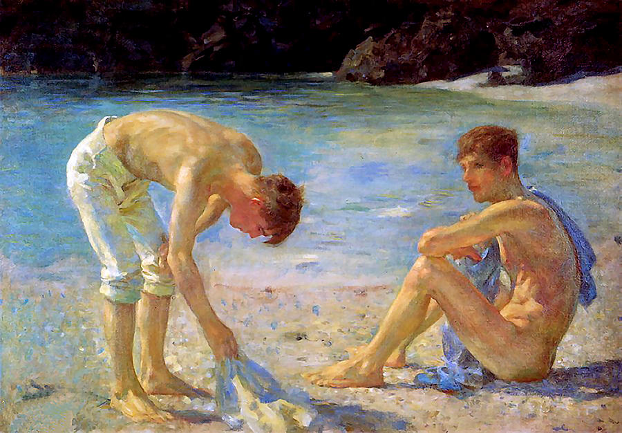 Henry Scott Tuke Painting - Aquamarine   by Henry Scott Tuke