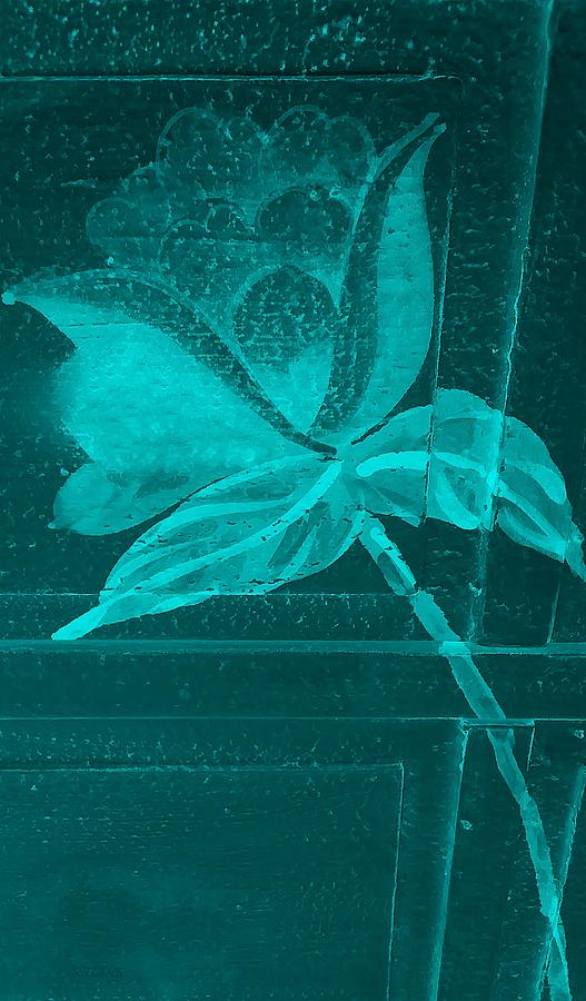 Flower Photograph - Aquamarine Negative Wood Flower by Rob Hans