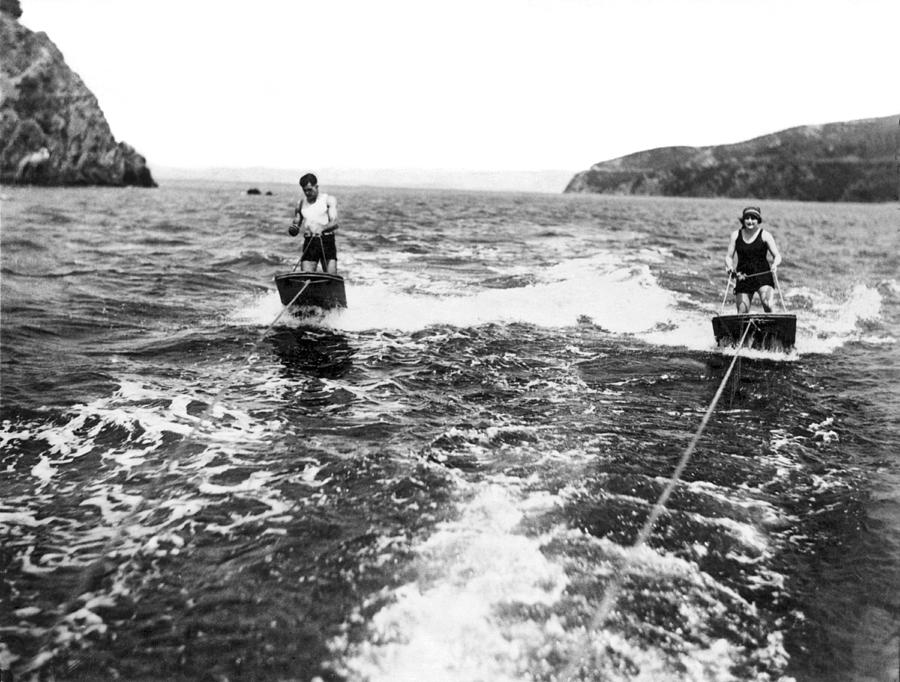 Aquaplane Ride On SF Bay Photograph by Underwood Archives