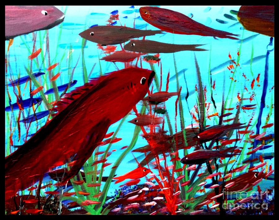 Aquarium 130 Painting by James and Donna Daugherty