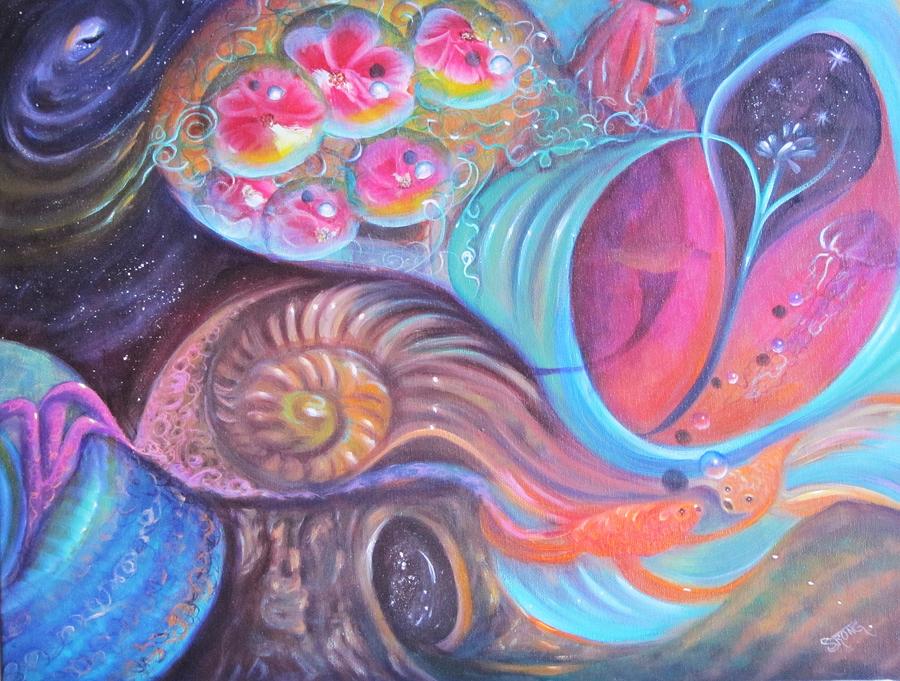 Aquarium  Painting by Sherry Strong