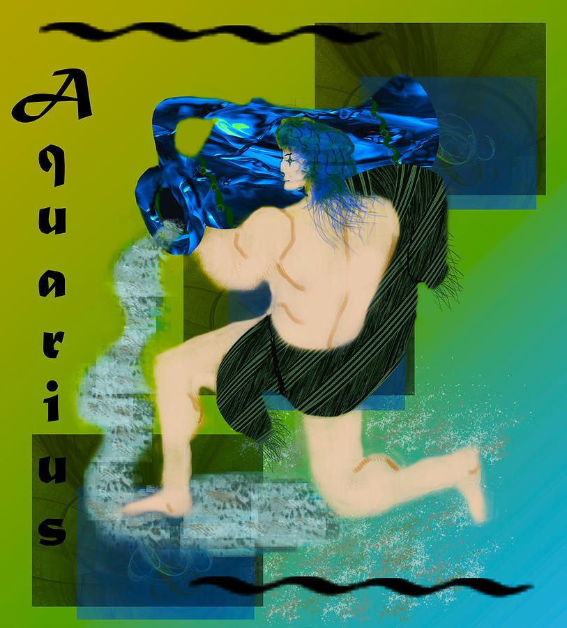 Aquarius Digital Art by Camille Lopez