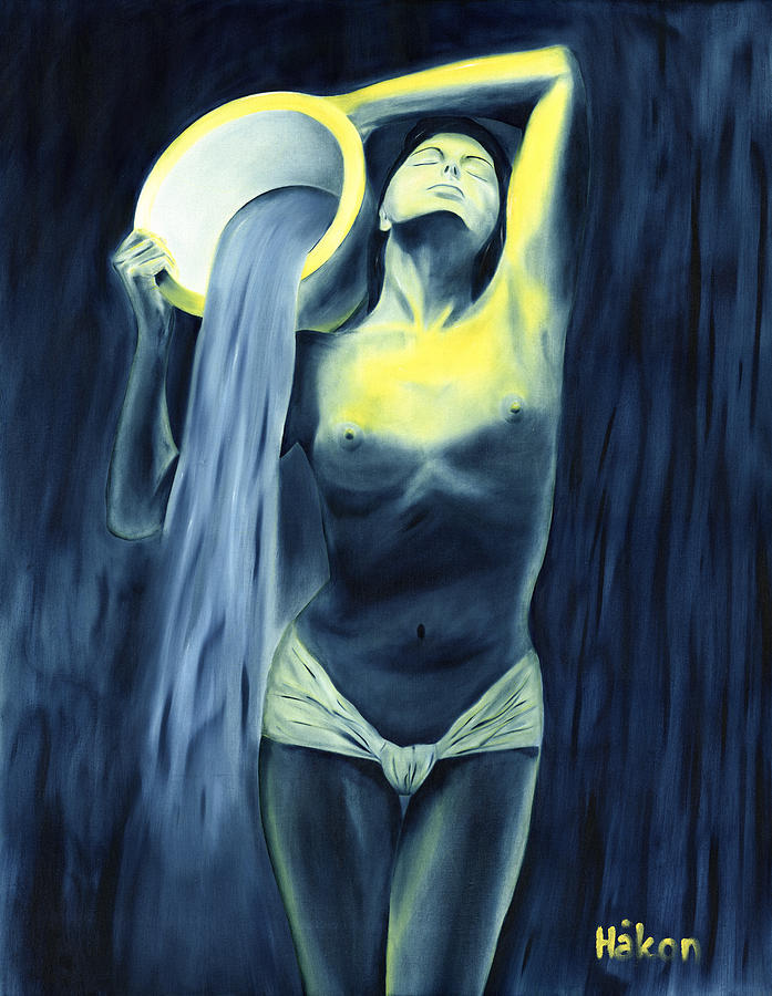 Aquarius Painting by Hakon Soreide