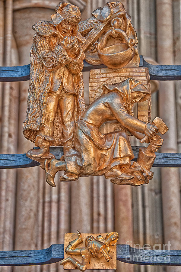 Sign Photograph - Aquarius Zodiac Sign - St Vitus Cathedral - Prague by Ian Monk