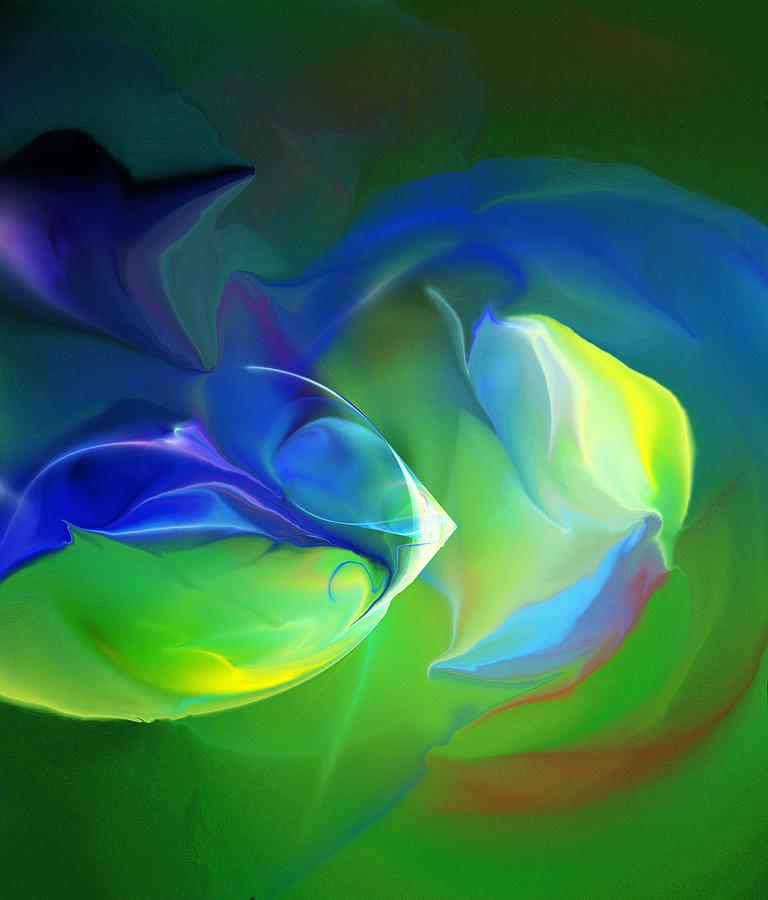 Abstract Digital Art - Aquatic Illusions by David Lane