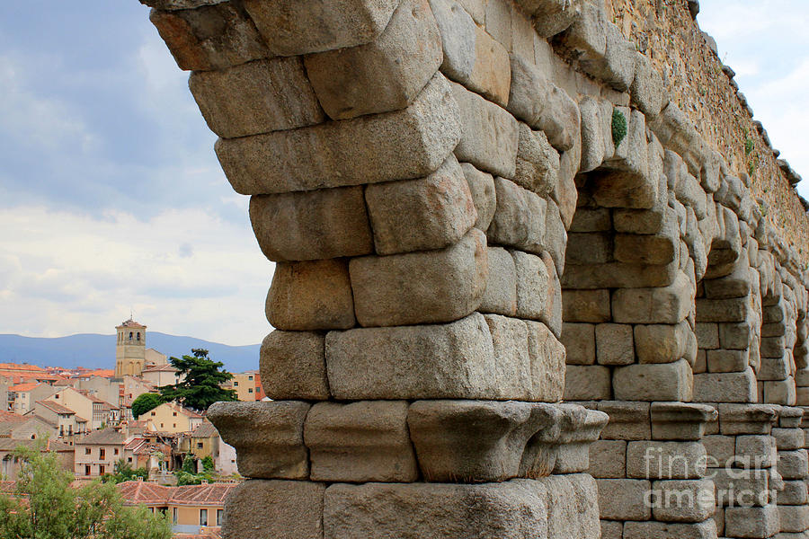 Segovia Roman Aqueduct Vignette Photograph by Nieves Nitta