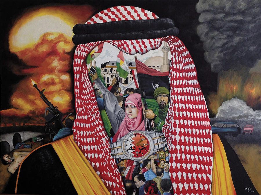 Arab Revolution Painting by O Yemi Tubi