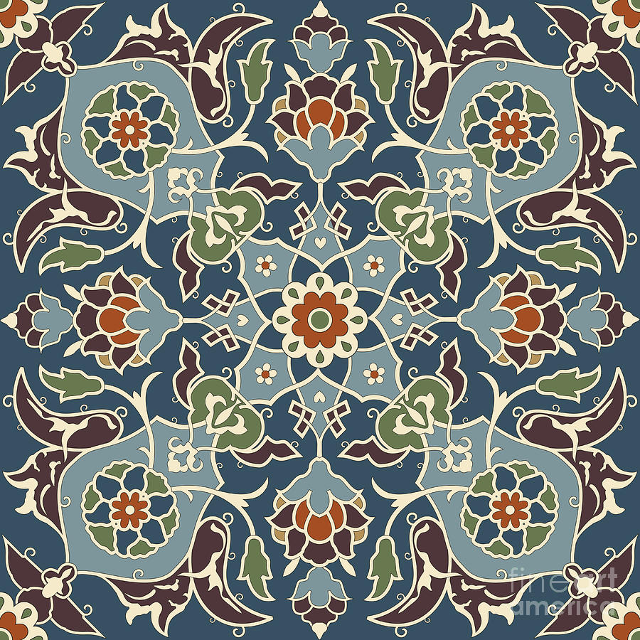 Arabesque Seamless Pattern 03 Digital Art by Pablo Romero