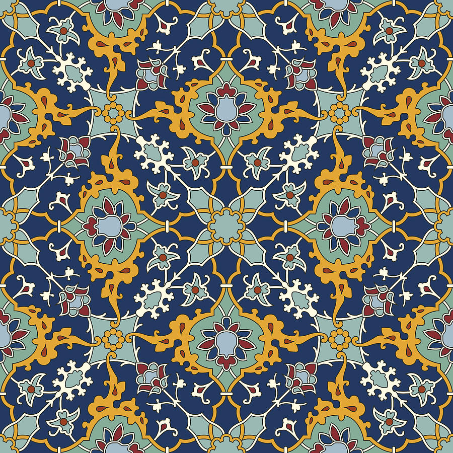 Arabesque Seamless Pattern 04 Digital Art by Pablo Romero