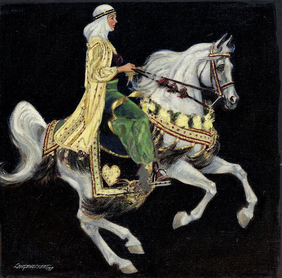 Arabian Horse Painting - Arabian Costume Horse by Don  Langeneckert