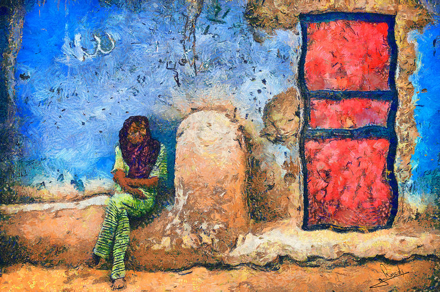 Arabian girl Painting by George Rossidis