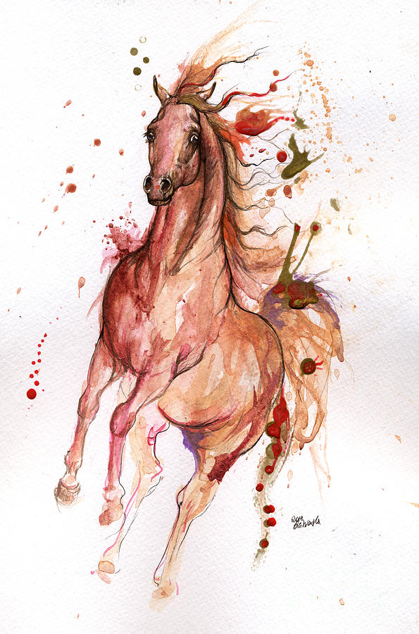 Arabian horse 2014 10 21 Painting by Ang El
