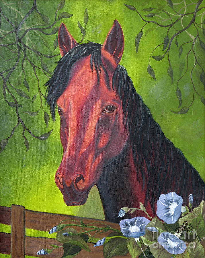 Arabian Horse Painting by Terri Mills