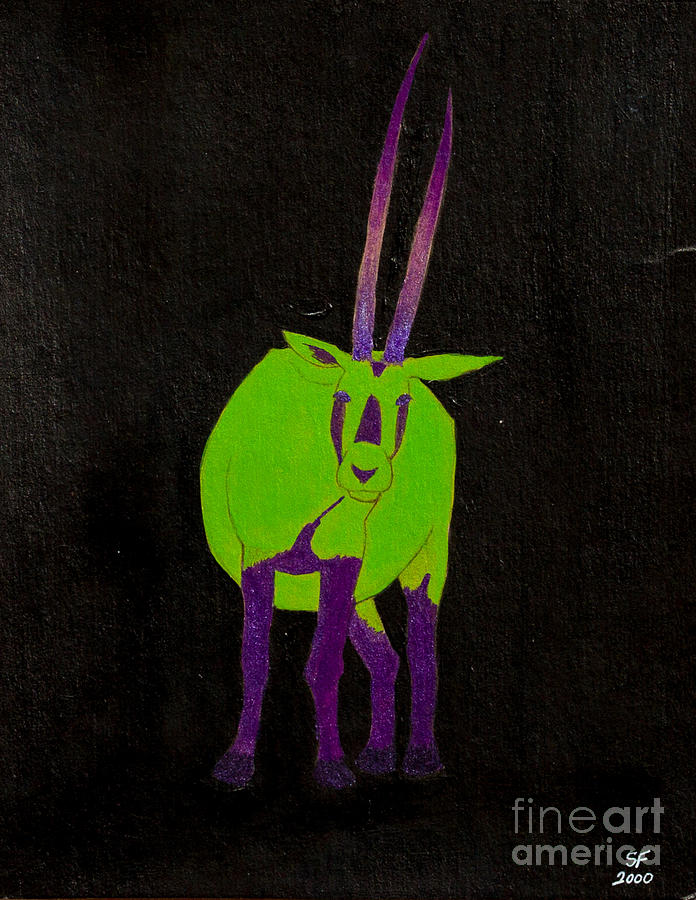 Arabian Oryx Painting by Stefanie Forck