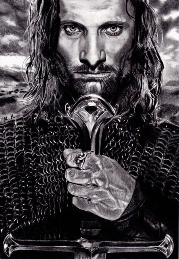 Aragorn Drawing by Kohdai Kitano Pixels