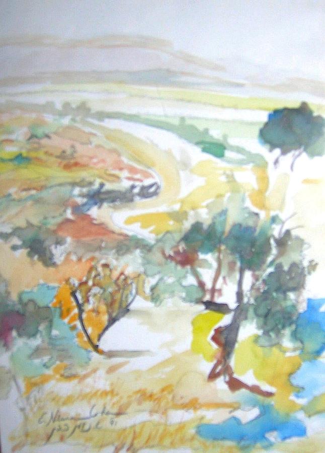 Arava Scene Painting by Esther Newman-Cohen