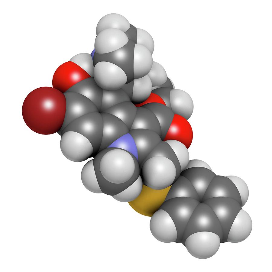 Arbidol Influenza Drug Molecule Photograph by Molekuul