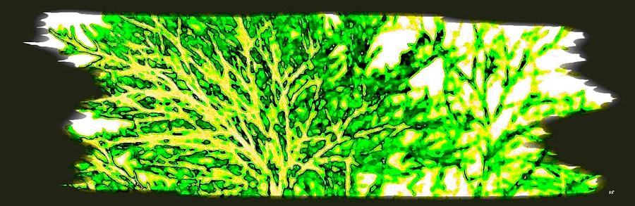 Abstract Digital Art - Arbres Verts by Will Borden